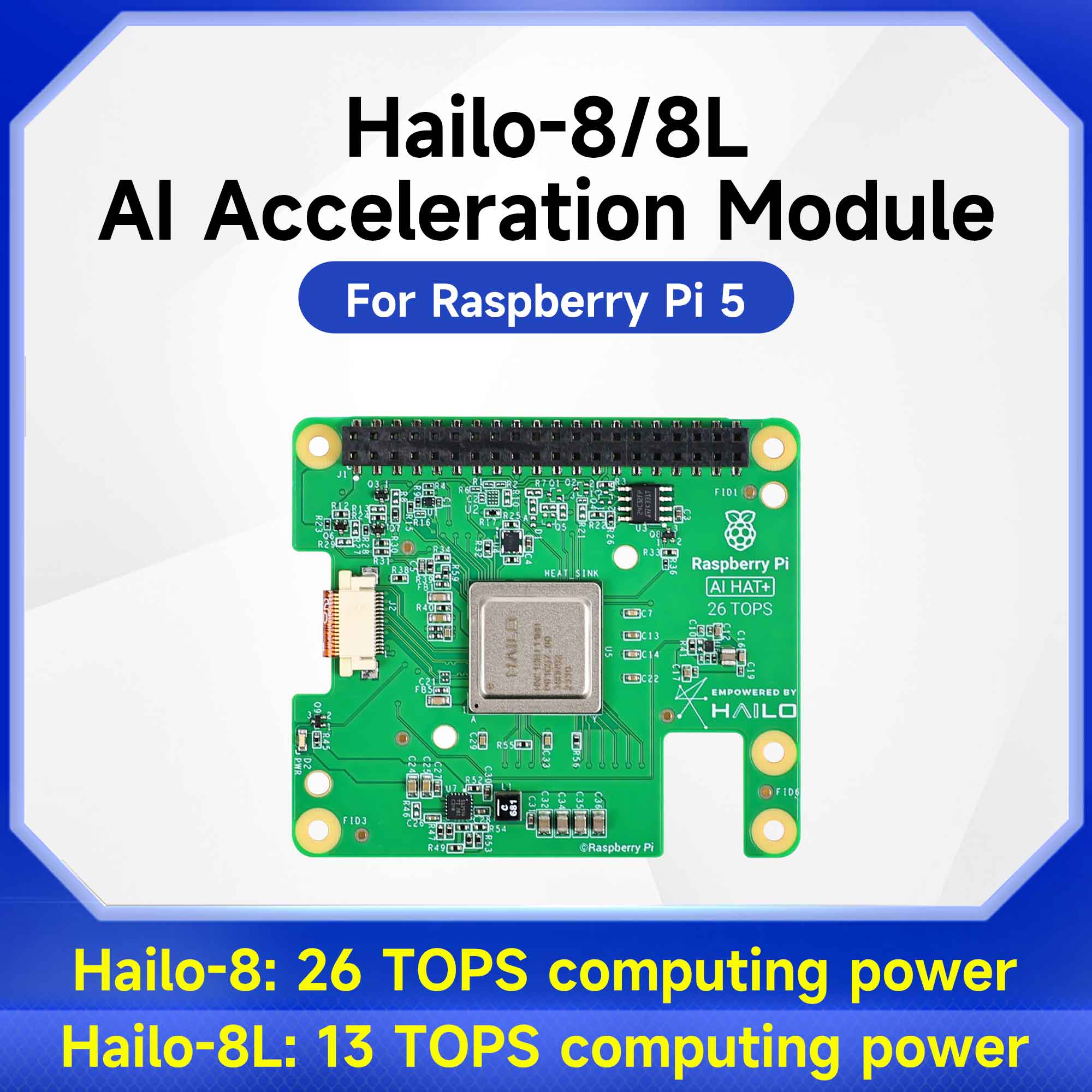 Raspberry Pi Ai Kit Hailo-8L - Hailo 8/8l Yapay Zeka Hızlandırma Modülü