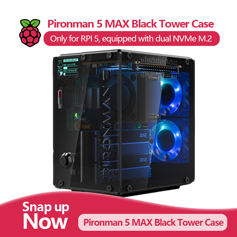 Argon One V3 M.2 Nvme Case - Pironman 5 MAX, Raspberry Pi 5