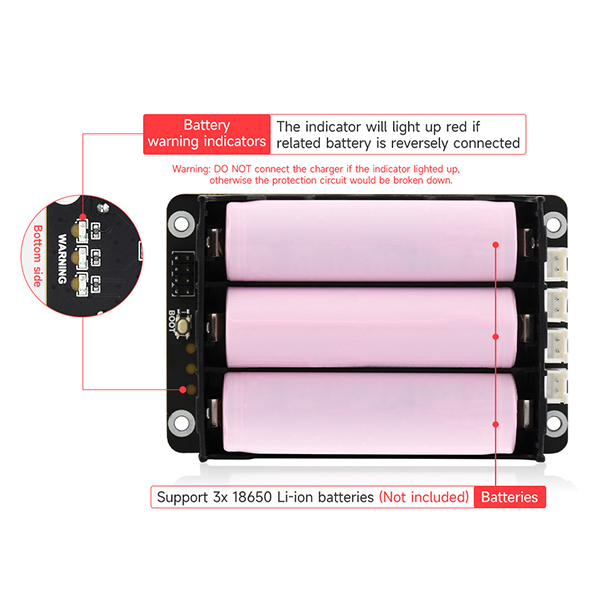 Raspberry Pi 5 UPS HAT, 18650  - Raspberry Pi Uninterrupted Power Supply Ups 18650 incelemesi ve fiyatı